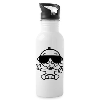 baby cool - Water bottle with straw - white - Right