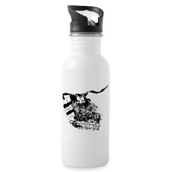 Preschtenstyle - Trinkflasche mit integriertem Trinkhalm - Weiß - Rechts