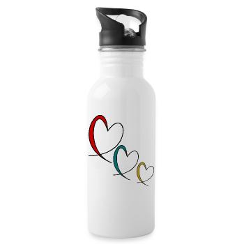 CHRISTMAS. YEAR. ANNIVERSARY. RETIREMENT. DAD. MAMAM. - Water bottle with straw - white - Right