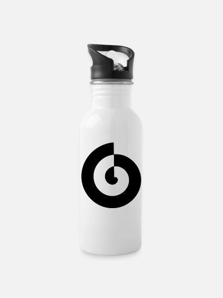 Spirale - Trinkflasche mit integriertem Trinkhalm - Weiß