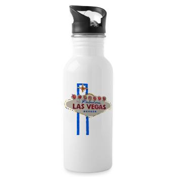 Las Vegas - Trinkflasche mit integriertem Trinkhalm - Weiß - Rechts