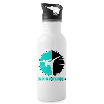 Kickboxer Arts martiaux Kickboxing Kickboxen - Gourde avec paille intégrée - blanc - Droite
