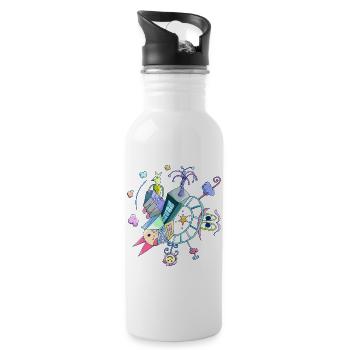 Fantasy - World for Children - Water bottle with straw - white - Right