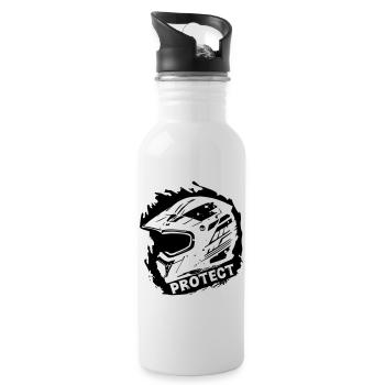 Protect - Protection Helmet [Black] - Water bottle with straw - white - Right