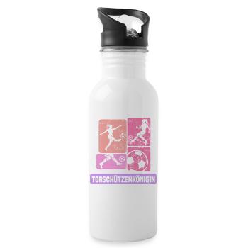 Women's Soccer, Women's Soccer, Women's Soccer - Water bottle with straw - white - Right
