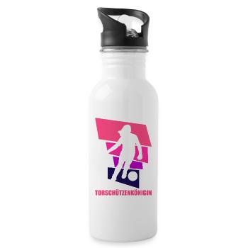 Women's Soccer, Women's Soccer, Women's Soccer - Water bottle with straw - white - Right