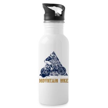 Mountain bike - Water bottle with straw - white - Right