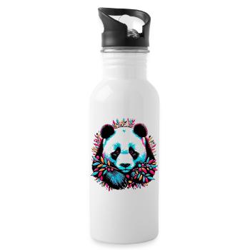 Panda - Water bottle with straw - white - Right