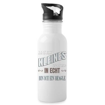 dogge chihuahua pfote zitat haustier humor spruch - Trinkflasche mit integriertem Trinkhalm - Weiß - Rechts