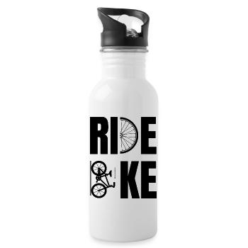 RIDE BIKE - Water bottle with straw - white - Right