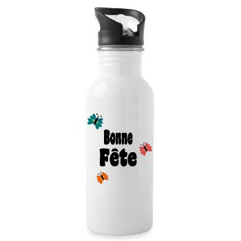 GRANNY. GRANDMA. MOTHER'S DAY. HAPPY BIRTHDAY MAMI - Water bottle with straw - white - Right