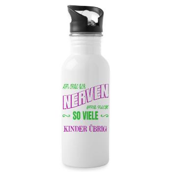 geek schildmaid zusammenhalt spaß - Trinkflasche mit integriertem Trinkhalm - Weiß - Rechts