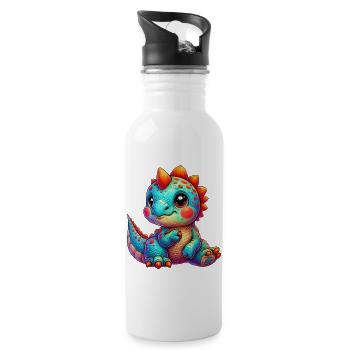 Dinosaur - Water bottle with straw - white - Right