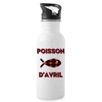 FISH. APRIL FOOL - Water bottle with straw - white - Right