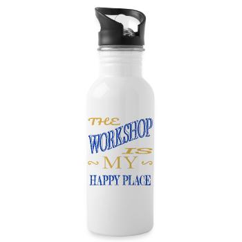 construction carpenter carpenter girl tshirts - Trinkflasche mit integriertem Trinkhalm - Weiß - Rechts