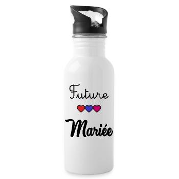 FUTURE MARIEE - Gourde avec paille intégrée - blanc - Droite