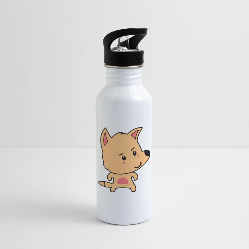 Trinkflasche mit integriertem Trinkhalm