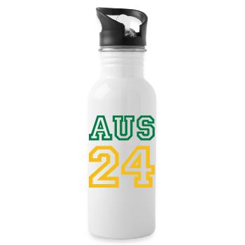 Australia Australien - Trinkflasche mit integriertem Trinkhalm - Weiß - Rechts