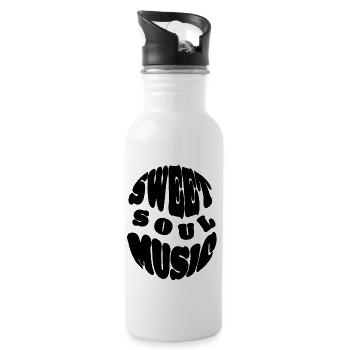 Sweet Soul Music - Trinkflasche mit integriertem Trinkhalm - Weiß - Rechts