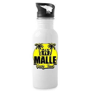 Malle Party Team Holidays Mallorca - Water bottle with straw - white - Right