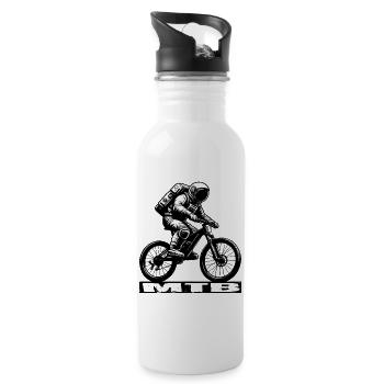Vélo VTT - Gourde avec paille intégrée - blanc - Droite