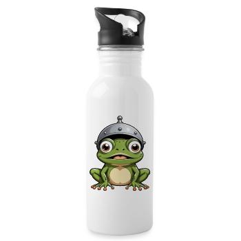 frosch - Trinkflasche mit integriertem Trinkhalm - Weiß - Rechts