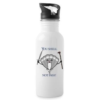 Shell Not Pass - Trinkflasche mit integriertem Trinkhalm - Weiß - Rechts