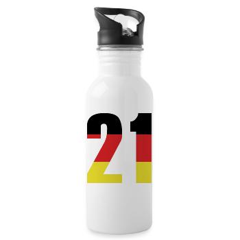 Maillot 21 Numéro Allemagne - Gourde avec paille intégrée - blanc - Droite