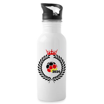 Football Germany 2024 - Water bottle with straw - white - Right