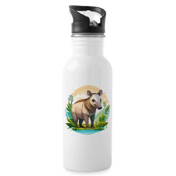Tapir - Trinkflasche mit integriertem Trinkhalm - Weiß - Rechts