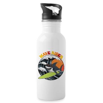 wave riderr - Gourde avec paille intégrée - blanc - Droite