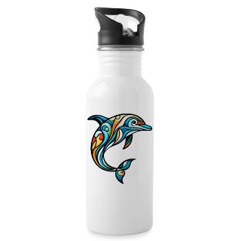 Dolphin - Water bottle with straw - white - Right