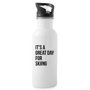 Ski - Water bottle with straw - white - Right