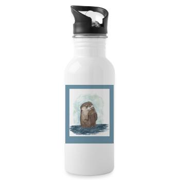 240328 Loutre 2 - Gourde avec paille intégrée - blanc - Droite