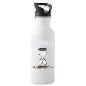 Sablier pacience - Gourde avec paille intégrée - blanc - Droite