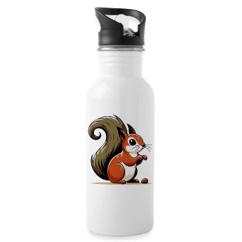 Squirrel - Water bottle with straw - white - Right