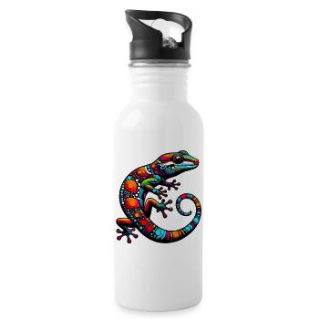 Gecko - Water bottle with straw - white - Right