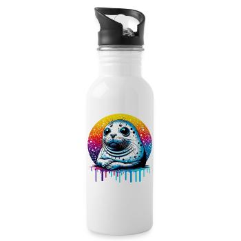 Seal - Water bottle with straw - white - Right