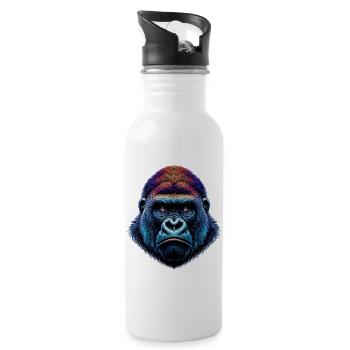 Gorilla - Water bottle with straw - white - Right