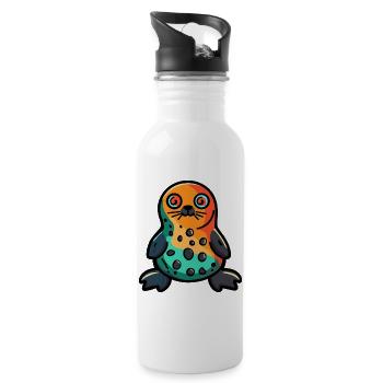 Robbe Tier Halloween Tier - Trinkflasche mit integriertem Trinkhalm - Weiß - Rechts
