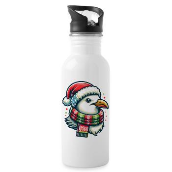 Moin Seagull Christmas - Water bottle with straw - white - Right