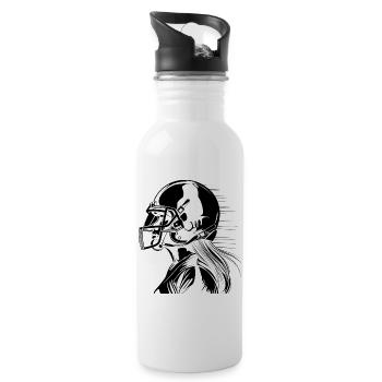 Football player - Water bottle with straw - white - Right