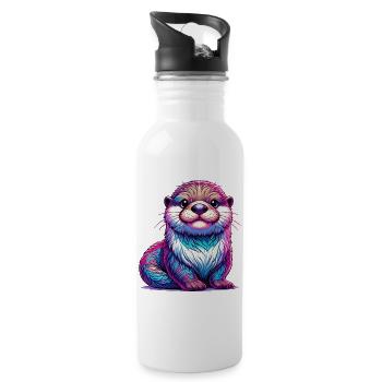 Otter - Water bottle with straw - white - Right