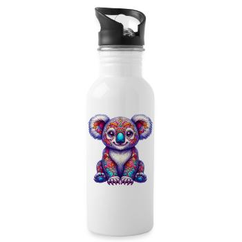 Koala - Trinkflasche mit integriertem Trinkhalm - Weiß - Rechts