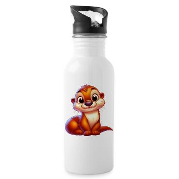 Otter - Trinkflasche mit integriertem Trinkhalm - Weiß - Rechts