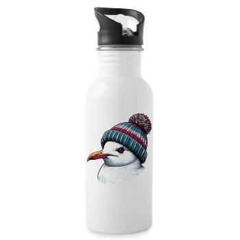 Mouette - Gourde avec paille intégrée - blanc - Droite