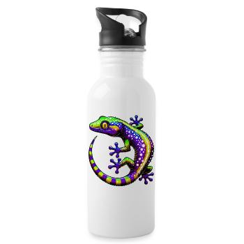 Gecko - Water bottle with straw - white - Right