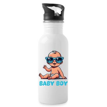 baby comic - Trinkflasche mit integriertem Trinkhalm - Weiß - Rechts