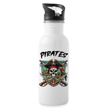 Pirates - Water bottle with straw - white - Right