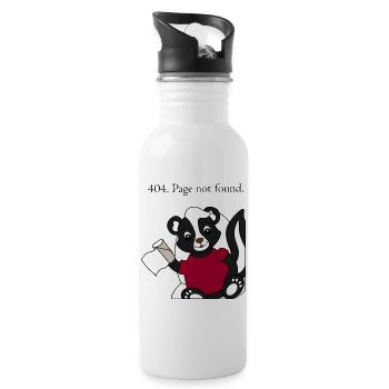 Skunk Pixie 404 Page not found - Water bottle with straw - white - Right